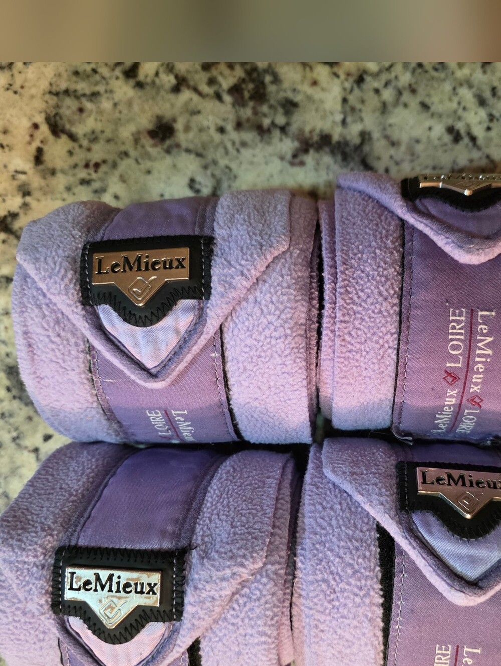 LeMieux Lavender/ Wisteria Polo Wraps - Set of 4 GUC